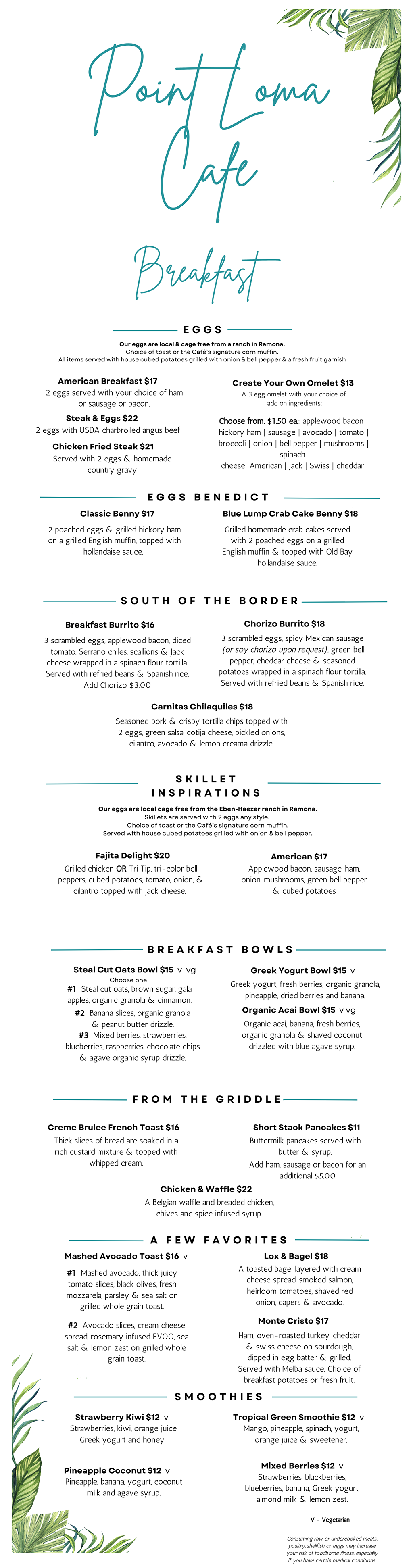 Breakfast Menu