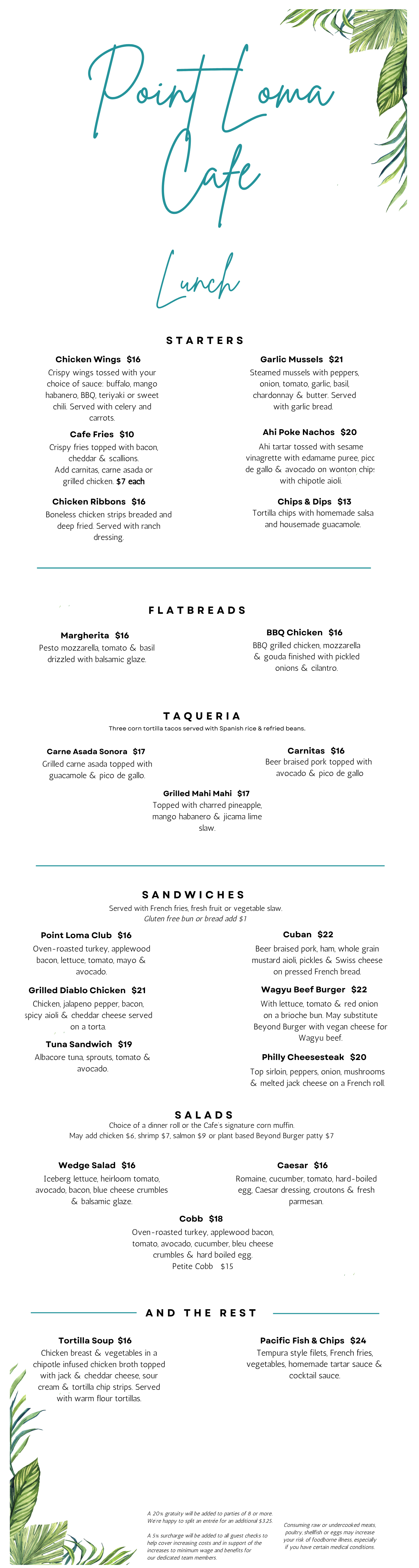 Lunch Menu