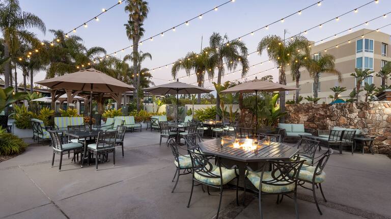 Bayside Bar patio seating area